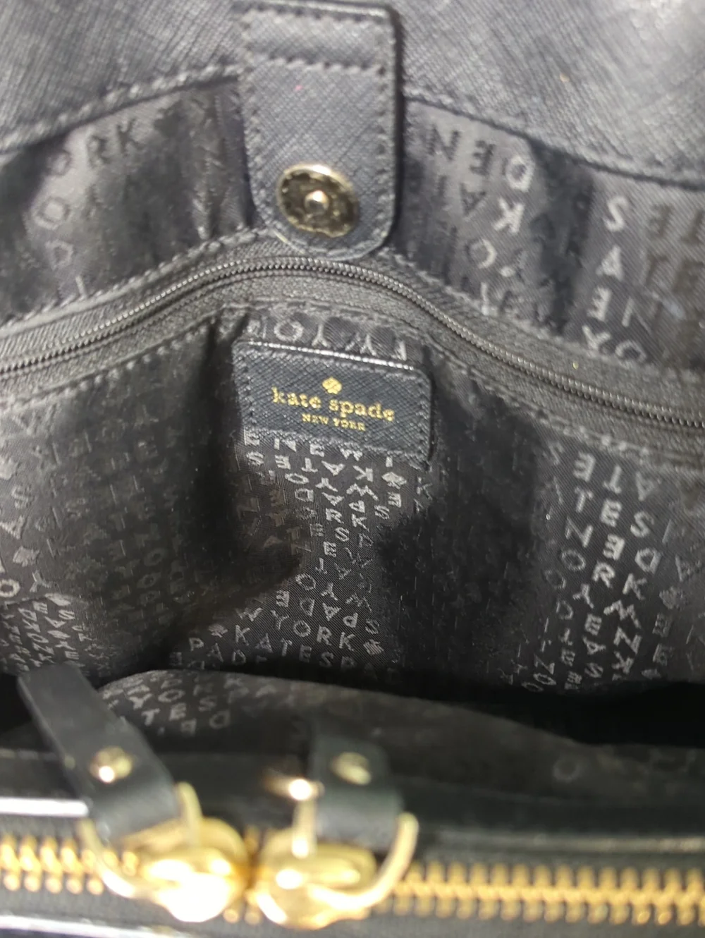 Kate Spade Black Saffiano Leather Satchel